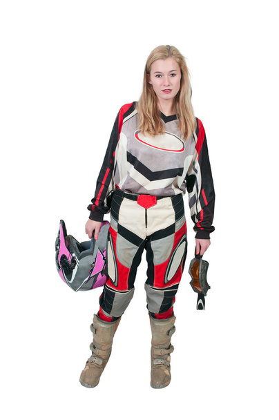 motocross motoros lány - Fotó, kép