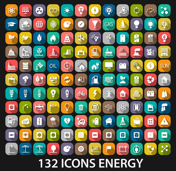 Energy and resource icon set - Vecteur, image