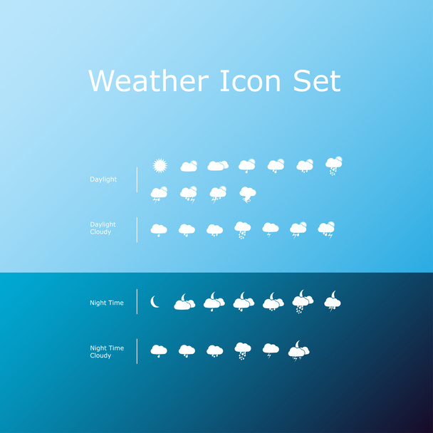 Weather icons - Vektör, Görsel