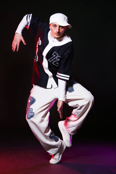 hip hop dancer doing dance exercses - Fotó, kép
