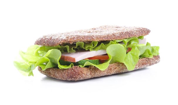 Leckeres Sandwich auf dem Tisch - Foto, Bild