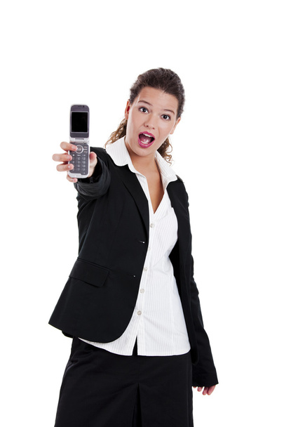 Businesswoman talking on phone - Foto, afbeelding