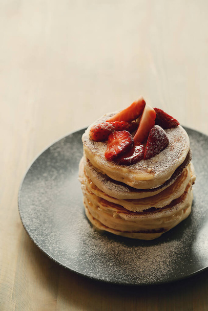 Food. Delicious pancakes on a dish - Photo, Image