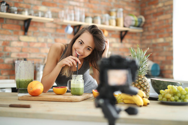 Cook vlogger in the kitchen - Photo, Image