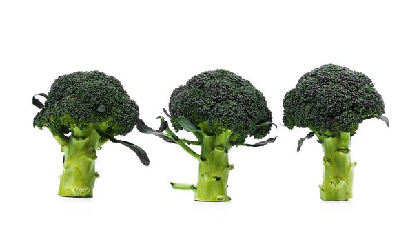 Beyaz arka planda nefis brokoli. - Fotoğraf, Görsel