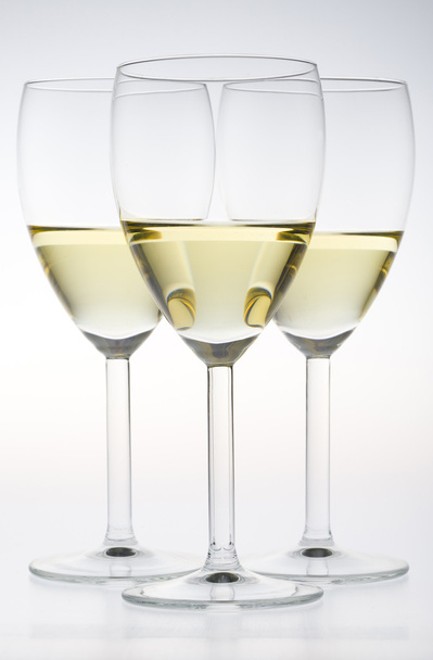 Wineglasses with white wine - Fotó, kép