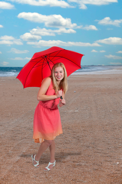 Woman Holding Umbrella - Photo, Image