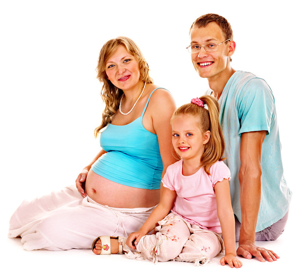 Pregnant woman with family. - Photo, Image