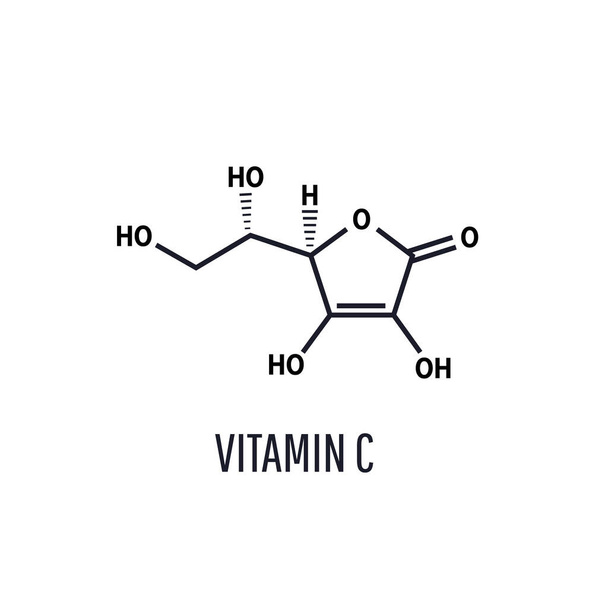 C-vitamin csontváz képlet, vektor illusztráció - Vektor, kép