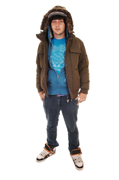 Boy with winter jacket. - Фото, зображення