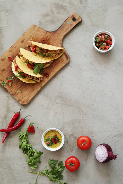 Food and cuisine. Delicious taco on the table - Φωτογραφία, εικόνα