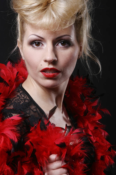Very Beautiful and luxury woman on black background - Fotografie, Obrázek