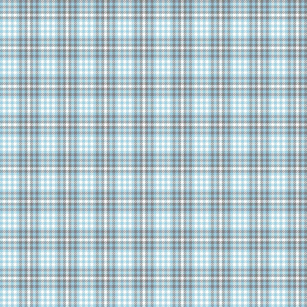 Sky Blue Glen Plaid texturovaný bezešvý vzor vhodný pro módní textil a grafiku - Vektor, obrázek