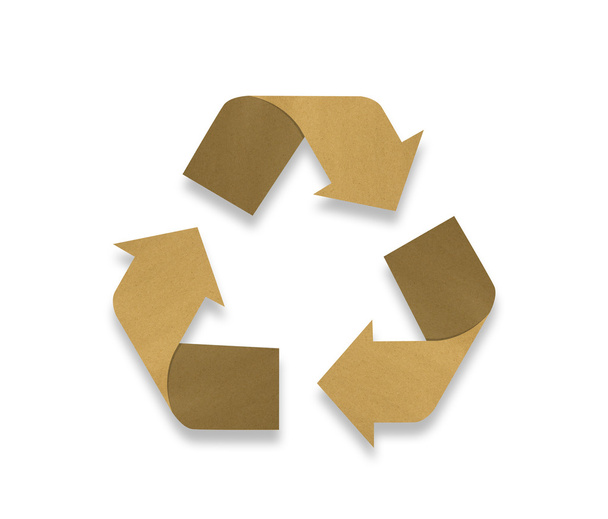 Recycle logo from recycle paper - Photo, Image