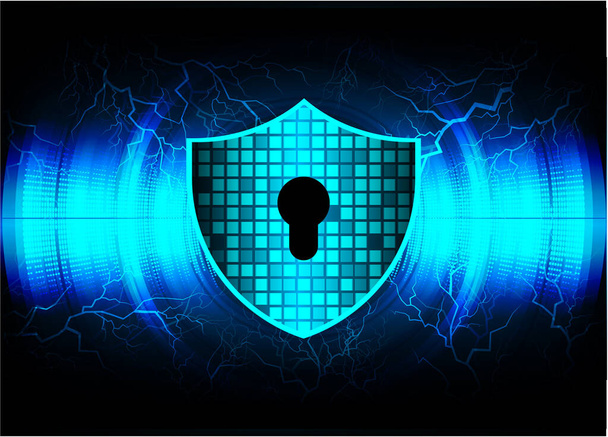 cyber security concept background, abstract high speed digital internet connection design - Vetor, Imagem