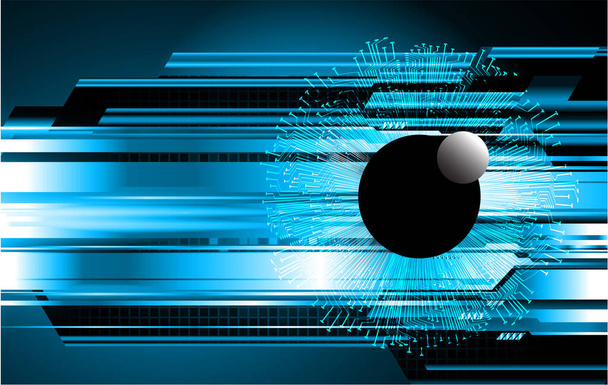 security cyber concept background with eye, abstract high speed digital internet connection design - ベクター画像