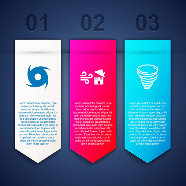 Set Tornado, swirl and . Business infographic template. Vector. - Vector, Image