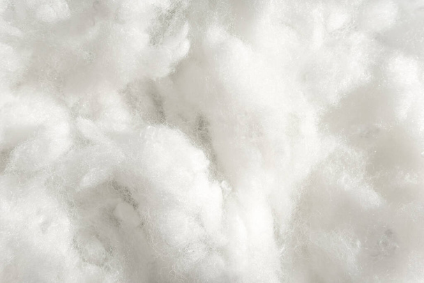 White cotton texture is soft, fluffy wadding background - Foto, Imagem