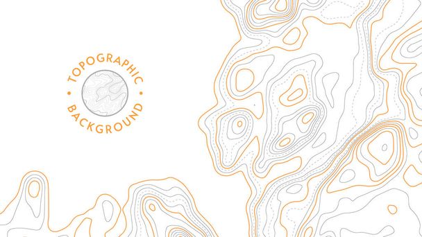 Vector topographic pattern texture. Grey contours geographic mountain topography vector illustration. Map on land terrain trails. Elevation graphic contour height lines. Topographic map EPS 10. - Vector, Image