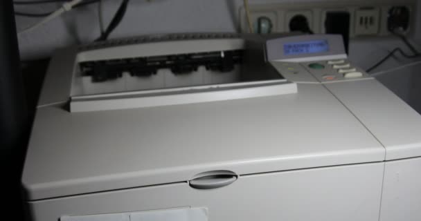 Laser printer prints multiple pages of documents - Footage, Video