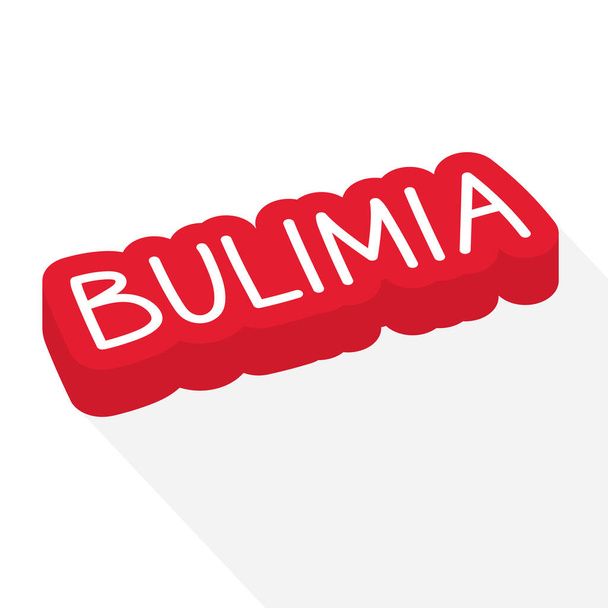 bulimia λέξη έννοια - διανυσματική απεικόνιση - Διάνυσμα, εικόνα