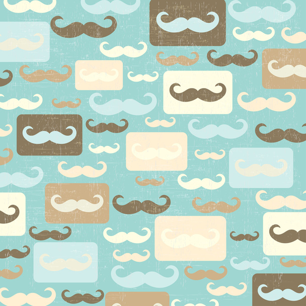 Pattern with mustache - Vector, Image