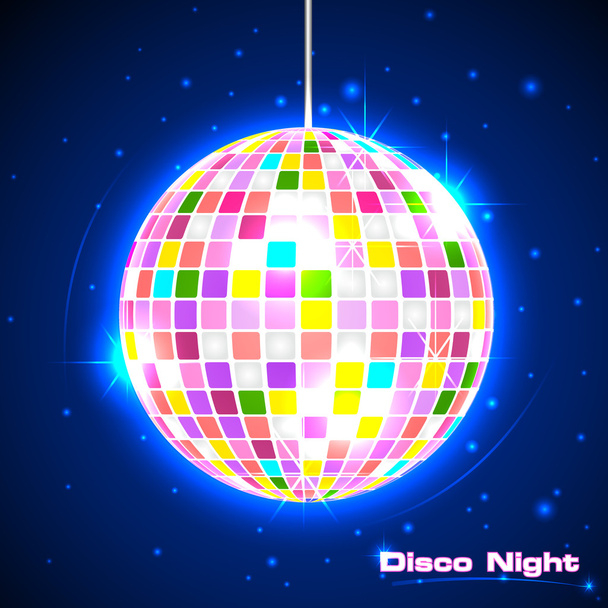 Disco Ball in Musical Background - Wektor, obraz