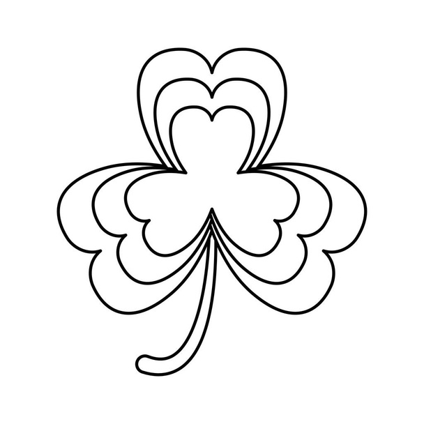 saint patrick clover leaf icon - ベクター画像