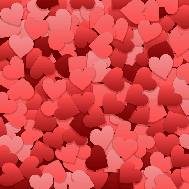 Heart confetti. Happy valentines day background - Vector, afbeelding