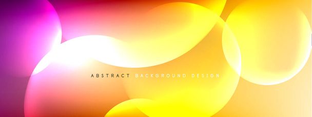 Vector abstracte achtergrond vloeibare bel cirkels op vloeibare gradiënt met schaduwen en lichteffecten. Glanzend design sjablonen voor tekst - Vector, afbeelding