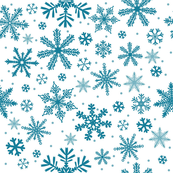 Snowflake's seamless background. Vector illustration - Vector, Image
