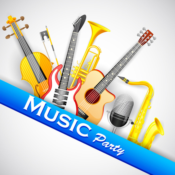 Music Background with Instrunment - Vector, afbeelding