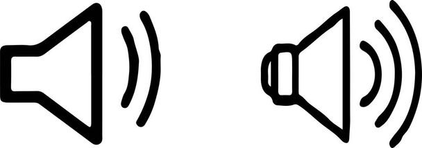 Lautsprecher-Symbol isoliert auf weißem Hintergrund - Vektor, Bild