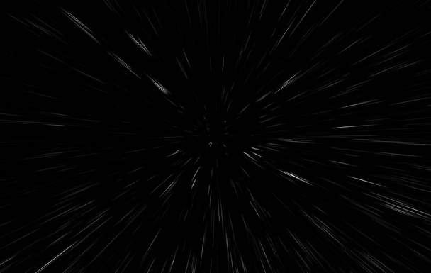 Боке білі лінії на чорному тлі, абстракція, абстрактна швидкість світлового руху розмивання текстури, частинки або космічні подорожі, чорно-білий ефект екструзії
 - Фото, зображення