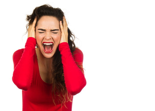 Mujer frustrada gritando
 - Foto, Imagen