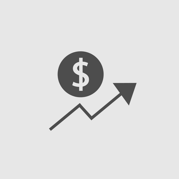 Dollar growth vector icon eps 10. - Vector, Image