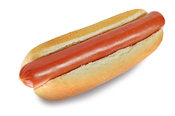 Hot Dog isoliert auf weißem Hintergrund - Foto, Bild