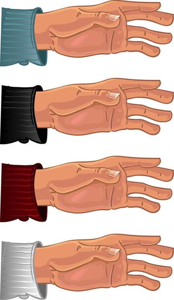 Male hand in color shirt - Vector, Image