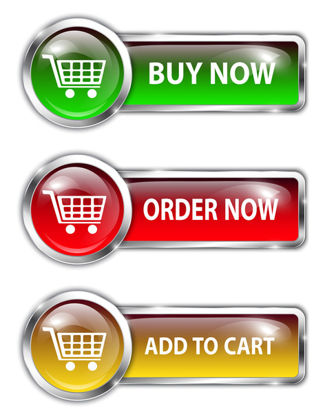 Shopping buttons - Vector, imagen