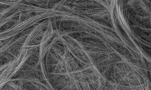 Fekete-fehér hosszú haj textúra háttér - Fotó, kép