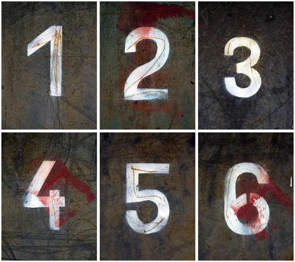 Rusty Numbers 1-6 - Foto, Imagen
