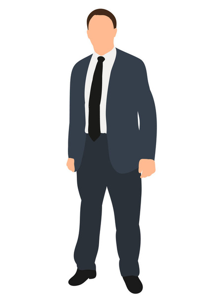Vector, aislado, hombre de traje y corbata - Vector, Imagen