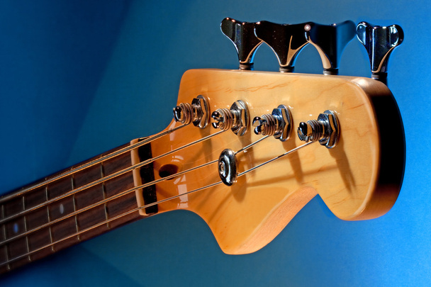 Electric guitar head logo erased - Photo, Image