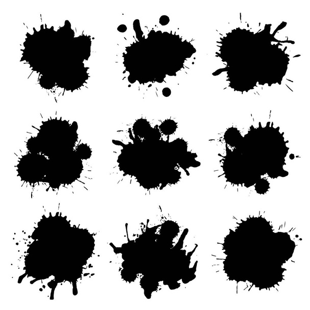 Vector illustration of variously shaped spots and splashes. - Vector, Image
