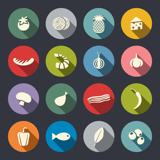 Food icon set - Διάνυσμα, εικόνα