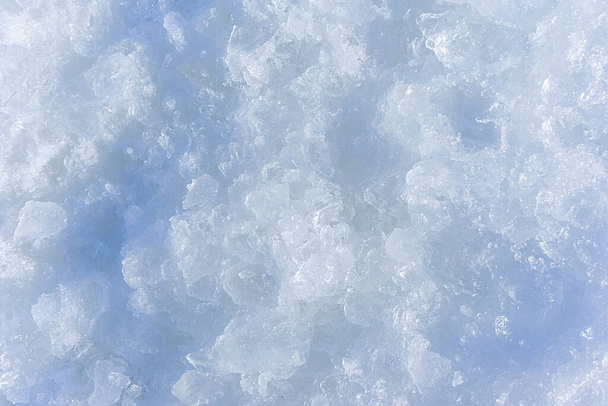 morceaux de glace écrasés avec texture de fond de neige - Photo, image