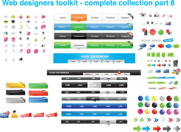 Web designers toolkit - complete collection part 8 - Wektor, obraz