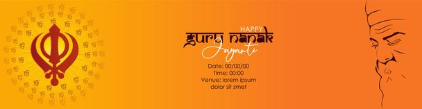 kuva Guru Nanak Jayanti celebration.vector - Vektori, kuva