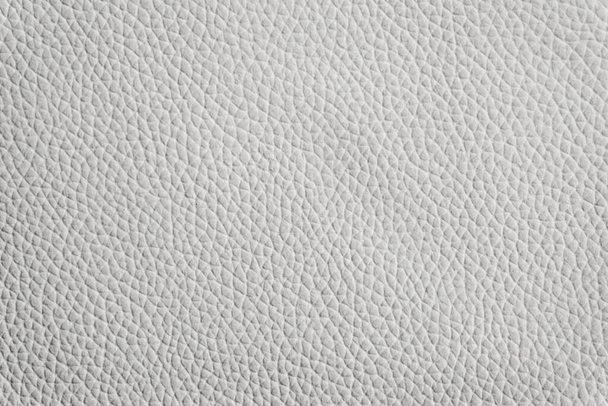 White natural leather close-up background, gray leather texture, white background texture with pattern - Fotografie, Obrázek