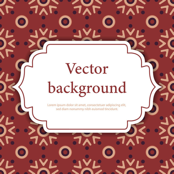 Abstract floral background illustration with place for text. Ornamento flor - Vetor, Imagem